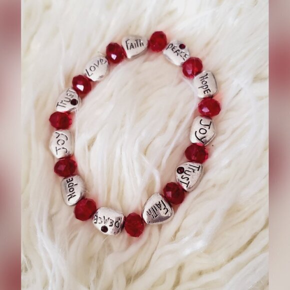 Jewelry - Stylish Beaded Words Handmade Crystal Bracelet.🌴